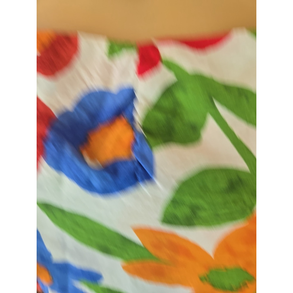 Skies are Blue Women's White Floral The Picnic Rffle Peplum Top Size Small - Picture 2 of 10